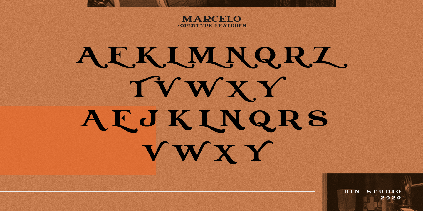Пример шрифта Marcelo #2